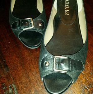 ANYI LU "Erica" peep toe flats